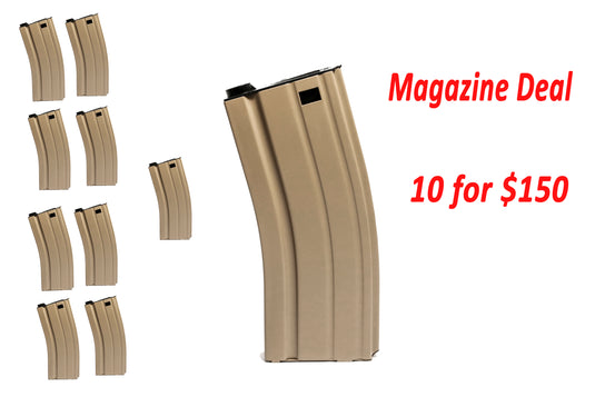 Double Bell Metal M4 Magazine Tan (Magazine Deal 10 mags only $150)