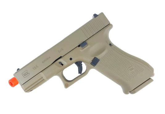 E&C Glock 19X Gas Blowback Pistol TAN Gel Blaster REPLICA