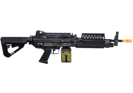 A&K Cybergun FN Licensed SP SYSTEM MK46 MOD0 GEL BLASTER REPLICA LMG AEG BATTLEWORN VERSION