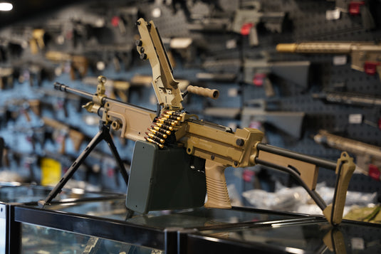 A&K Cybergun FN Licensed M249 MK1 MINIMI SAW FULL METAL GEL BLASTER REPLICA AEG Machine Gun DE