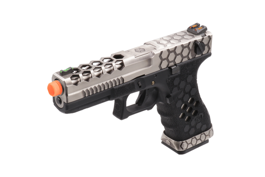 AW CUSTOM™ - VX0200 Hex Cut Signature Standard Size Full Auto Glock GBB Pistol Gel Blaster Replica