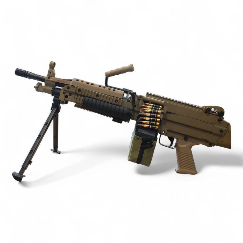 Load image into Gallery viewer, A&amp;K Cybergun FN Licensed MK46 Full Metal Gel Blaster Replica AEG Machine Gun DE
