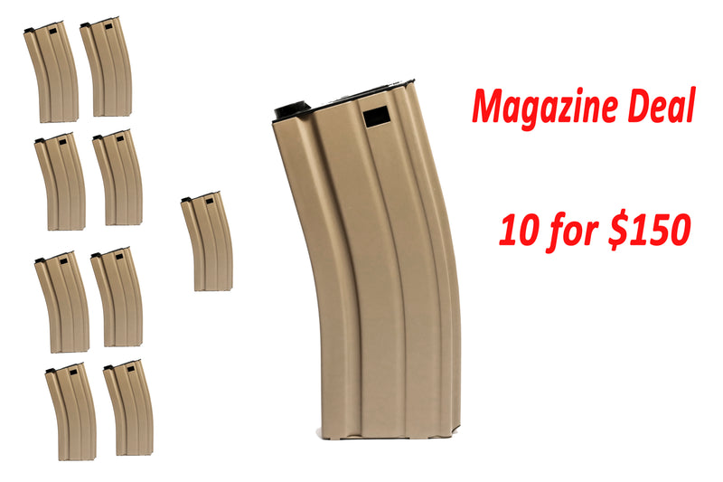 Load image into Gallery viewer, Double Bell Metal M4 Magazine Tan (Magazine Deal 10 mags only $150)
