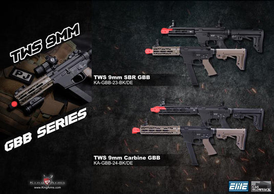 TWS 9mm Carbine GBB Gel Blaster REPLICA BK