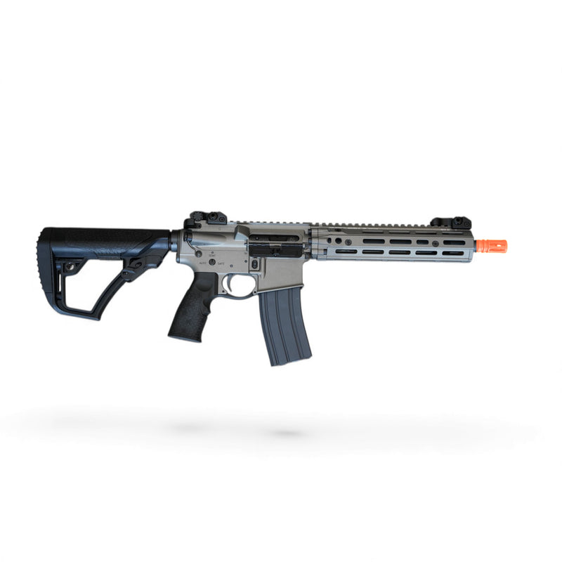 Load image into Gallery viewer, CGS/T8 EMG Daniel Defense Licensed DDM4 MK18 RIII 10.5 Inch MWS GBBR Gel Blaster-Silver (Steel Internal Parts)
