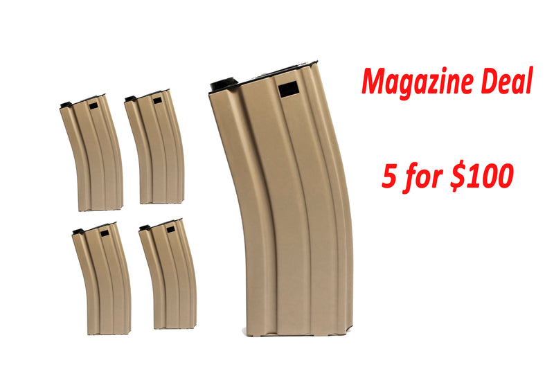 Load image into Gallery viewer, Double Bell Metal M4 Magazine Tan (Magazine Deal 10 mags only $150)
