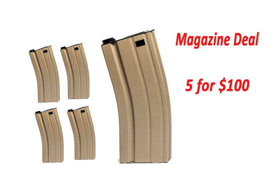 Double Bell Metal M4 Magazine Tan (Magazine Deal 10 mags only $150)
