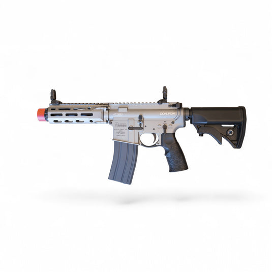 CGS/T8 EMG Daniel Defense Licensed 300 BLK DDM4 PDW MWS GBBR Gel Blaster-Silver (Steel Internal Parts)