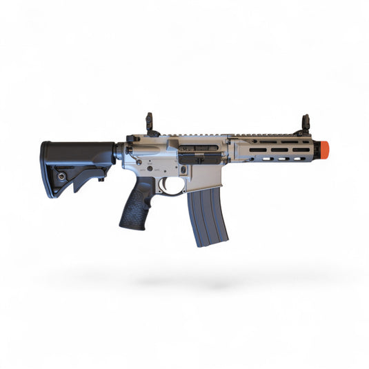 CGS/T8 EMG Daniel Defense Licensed 300 BLK DDM4 PDW MWS GBBR Gel Blaster-Silver (Steel Internal Parts)