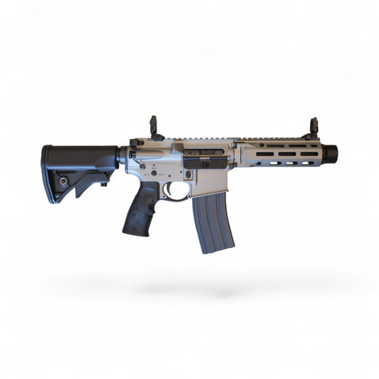 CGS/T8 EMG Daniel Defense Licensed 300 BLK DDM4 PDW MWS GBBR Gel Blaster-Silver (Steel Internal Parts)