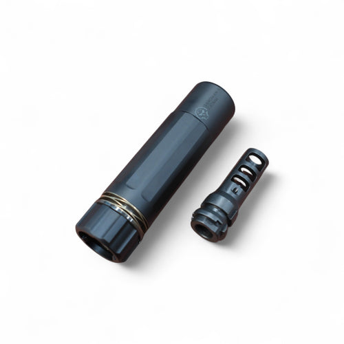 Sandman-K Suppressor Replica mounted on gel blaster side view