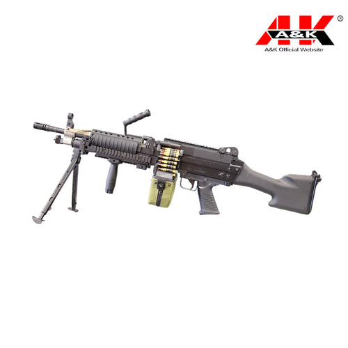 A&K Cybergun FN Licensed MK46 Full Metal Gel Blaster Replica AEG Machine Gun BK