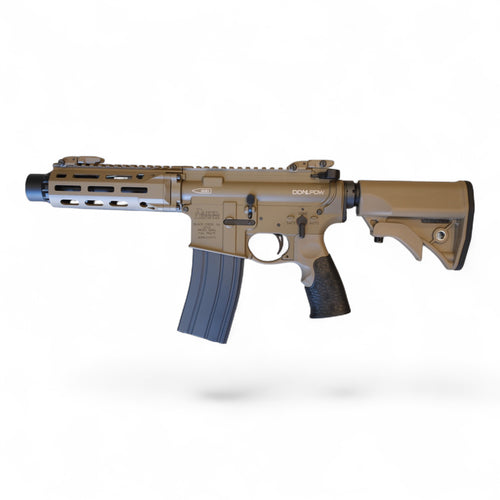 CGS/T8 EMG Daniel Defense Licensed 300 BLK DDM4 PDW MWS GBBR Gel Blaster-Tan (Steel Internal Parts)