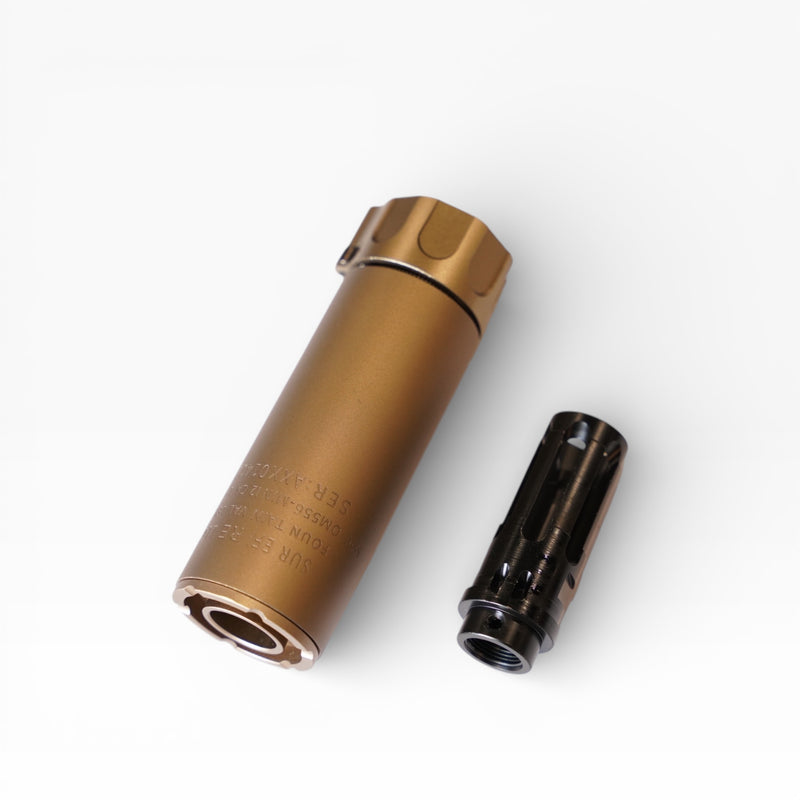Load image into Gallery viewer, Surefire SOCOM556 5" Full Metal QD Suppressor with Steel Muzzle for gel blaster [DE]
