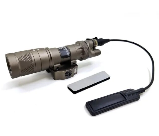 Load image into Gallery viewer, M323V Tactical Light LED Torch with 20mm Picatinny Rail Mount Set DE (STROBE VERSION)
