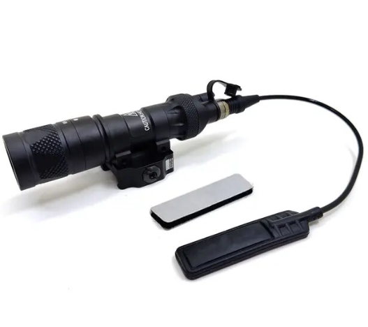 M323V Tactical Light LED Torch with 20mm Picatinny Rail Mount Set BK (STROBE VERSION)
