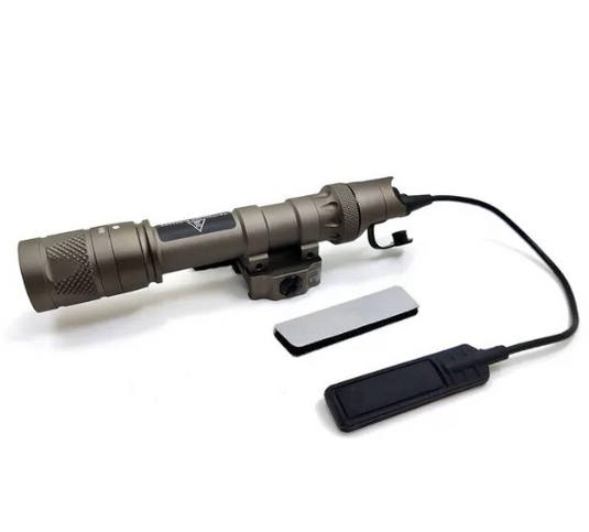 M622V Tactical Light LED Torch with 20mm Picatinny Rail Mount Set DE (STROBE VERSION)