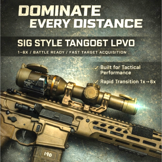 SIG Style Tango6T Gel Blaster LPVO FDE Scope