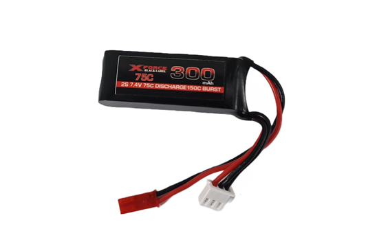 X-Force Black Label HPA Battery 300mah 2S 75C Lipo