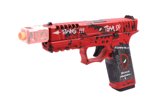 AW CUSTOM™ - VX7102 Deadpool Merc with a Mouth Standard Size Glock GBB Pistol Gel Blaster Replica