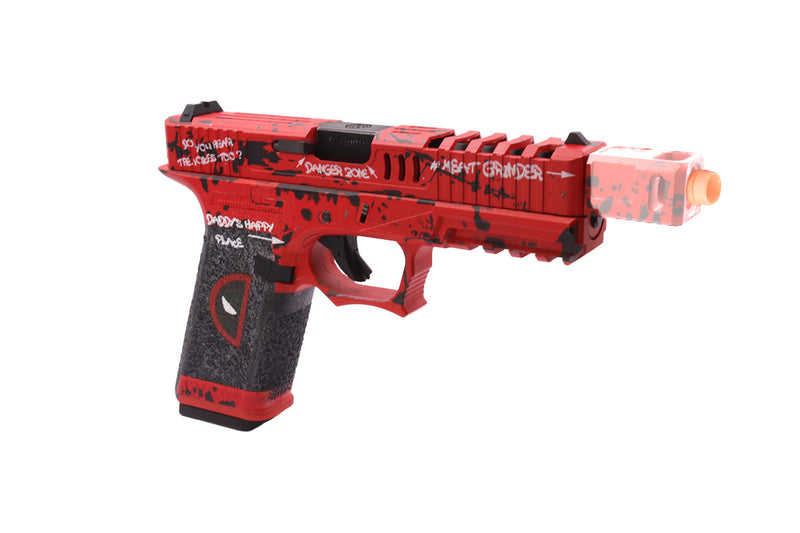 Load image into Gallery viewer, AW CUSTOM™ - VX7202 Deadpool Merc with a Mouth Standard Size Glock GBB Pistol Gel Blaster Replica
