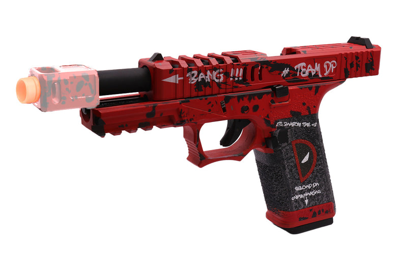 Load image into Gallery viewer, AW CUSTOM™ - VX7202 Deadpool Merc with a Mouth Standard Size Glock GBB Pistol Gel Blaster Replica
