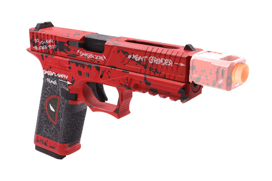 AW CUSTOM™ - VX7302 Deadpool Merc with a Mouth Standard Size Glock GBB Pistol Gel Blaster Replica