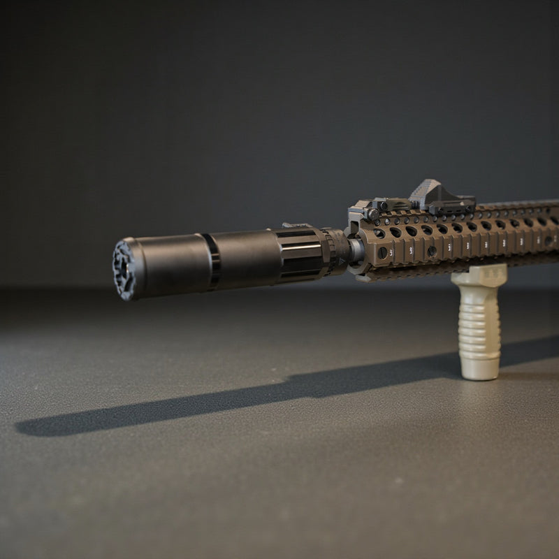 Load image into Gallery viewer, CGS HELIOS Ti Full Metal Gel Blaster Suppressor Replica
