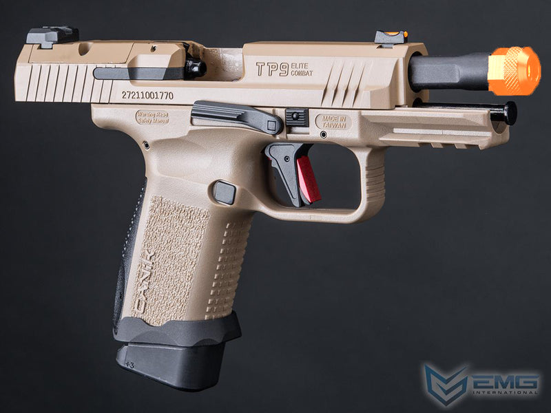 Load image into Gallery viewer, Cybergun CANIK x Salient Arms Licensed TP9 Elite Combat GBB Gel Blaster Replica Tan
