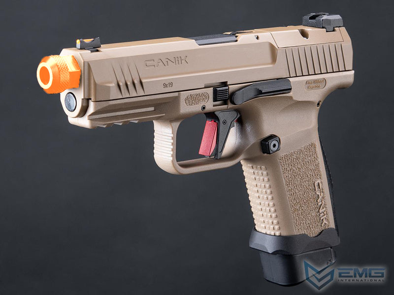 Load image into Gallery viewer, Cybergun CANIK x Salient Arms Licensed TP9 Elite Combat GBB Gel Blaster Replica Tan
