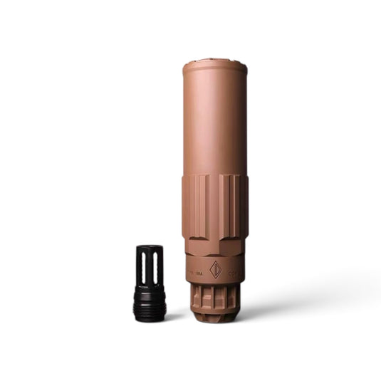 CGS SIX Style Full Metal QD Suppressor Replica For Gel Blaster BK/TAN