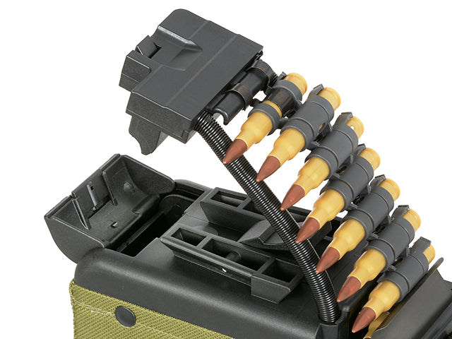 Load image into Gallery viewer, A&amp;K Cybergun SP SYSTEM MK46 NUTSACK 1500 ROUND BOX MAGAZINE (ONLY FITS ON SP SYSTEM MK46)
