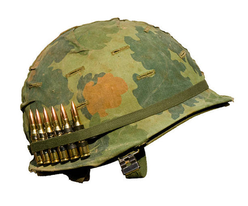 Vietnam War M1 helmet replica with liner and chin strap