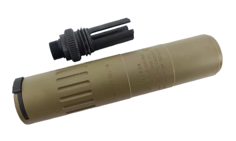 Load image into Gallery viewer, AAC - Quick Detach Suppressor with Thread Adapter - Tan
