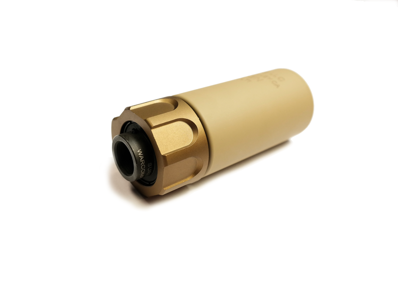 Load image into Gallery viewer, Surefire Warden 3&quot; Suppressor with Warcomp Muzzle Tan
