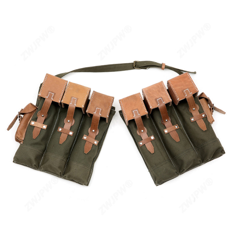 Load image into Gallery viewer, WW2 German MP44/STG 44 Mag Pouch Canvans &amp; Leather
