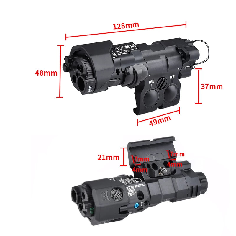 Load image into Gallery viewer, CNC MAWL C1 IR Hunting Laser Fit Picatinny Rail-FDE
