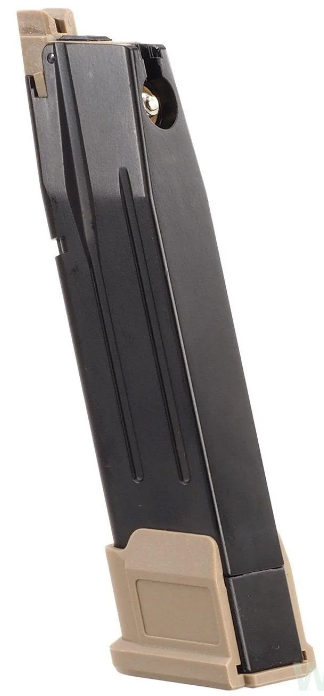 Load image into Gallery viewer, AW CUSTOM™ - Sig Sauer - M17 Green gas magazine - BLACK &amp; TAN
