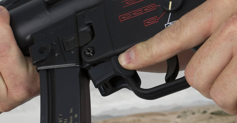 Load image into Gallery viewer, MP5 Extended Mag Release Paddle Style  – EMR
